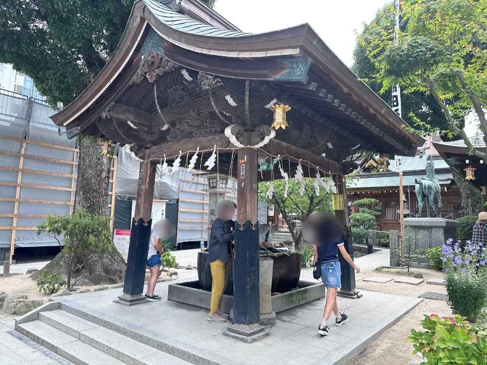 福岡博多の櫛田神社の手水舎